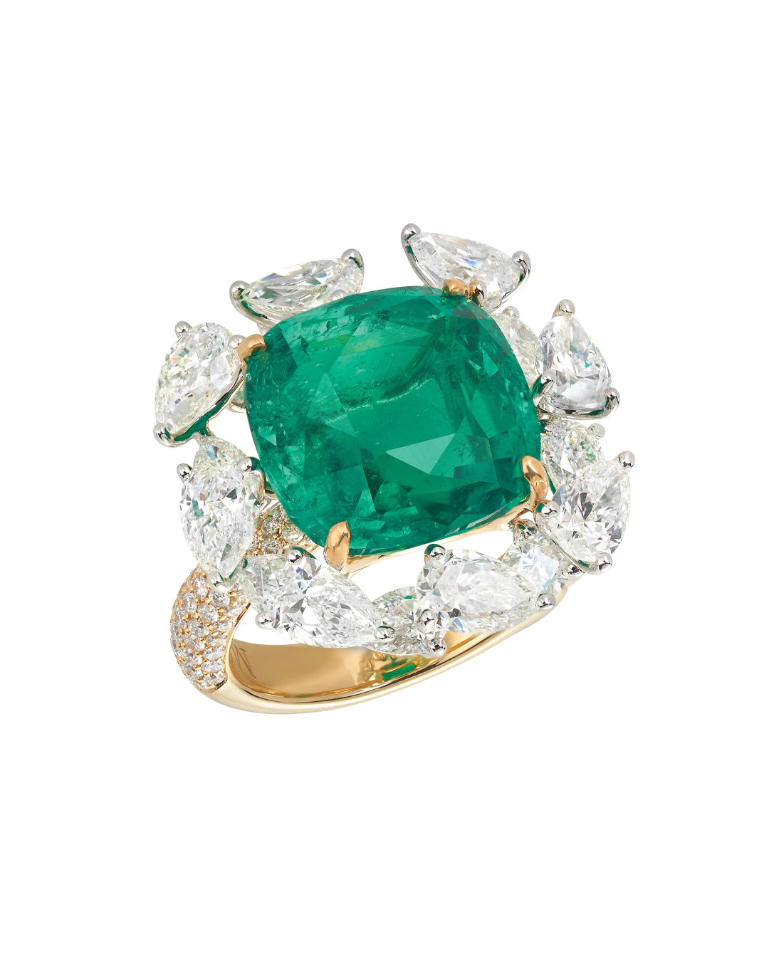 11.15ct Emerald and Diamond Ring